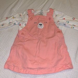 Cute Babygirl Overall Dress Set